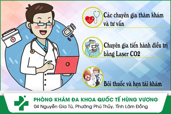 Quy trình thực hiện đốt mụn cóc Laser CO2 Fractional